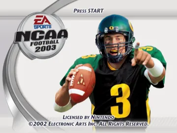 NCAA Football 2003 screen shot title